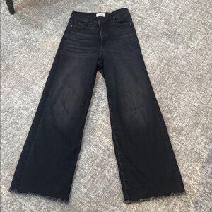 Frame Denim Slim Palazzo Raw Hem Jeans